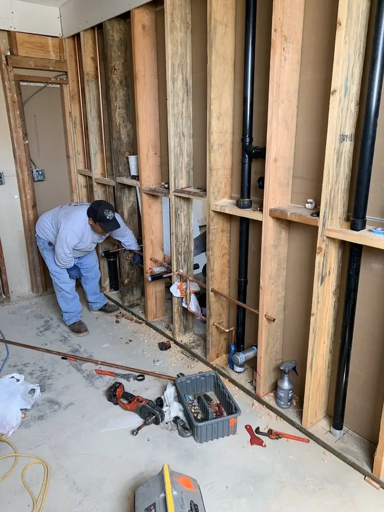 Commercial rough-in plumbing for Gas Line Repair in Silver Lake